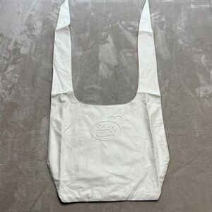 Bandage Boy by OFFgod Unisex Leather Tote Bag Off White New